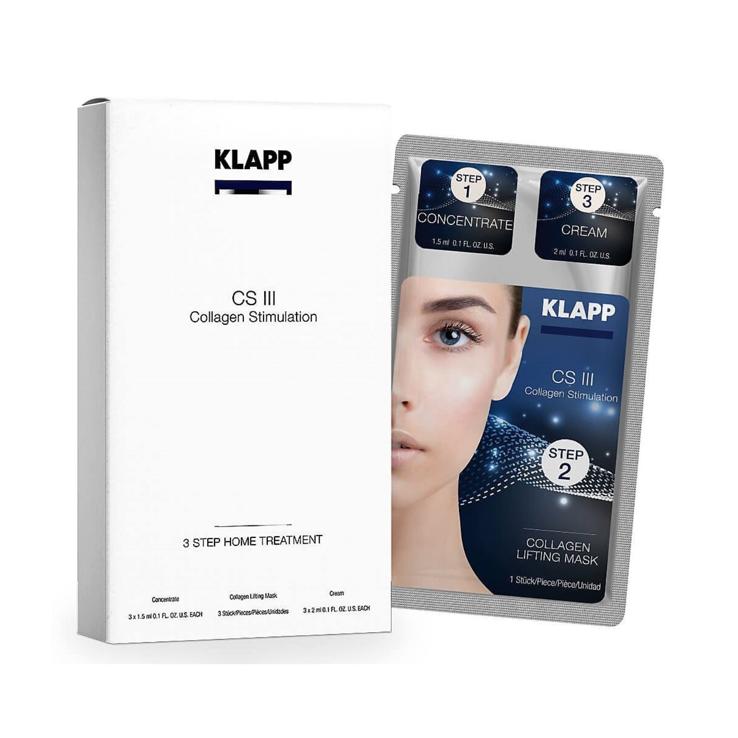 3-х шаговый процедурный набор KLAPP Collagen Stimulation - 3шт