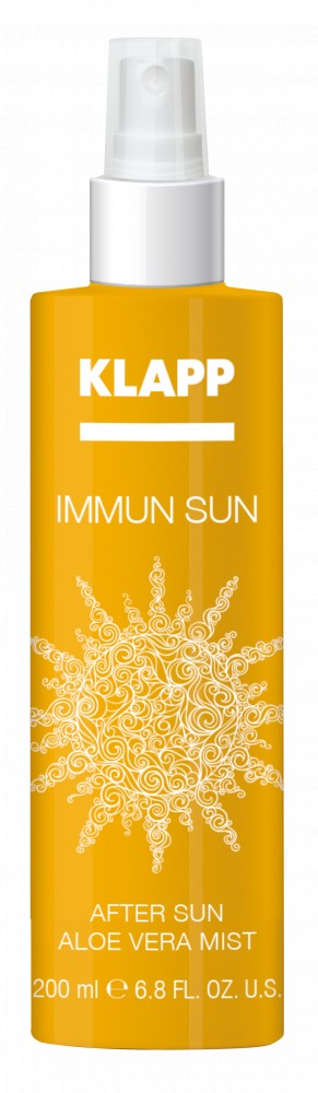 Успокаивающий спрей после загара с алое вера KLAPP Immun Sun After Sun Aloe Vera Mist 200мл
